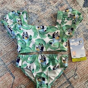 Bluey Toddler Girl Puff Sleeve Bikini 2-Piece